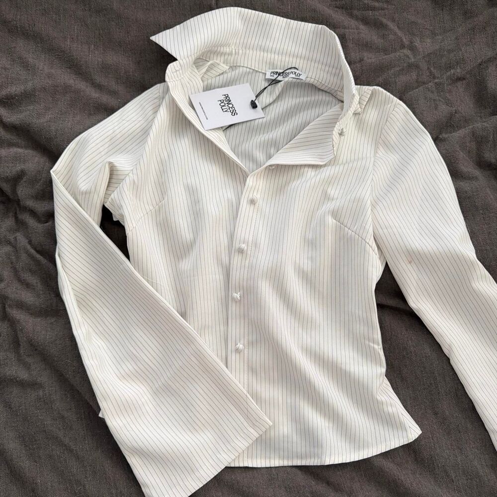 Princess-polly Women's White and Cream Shirt